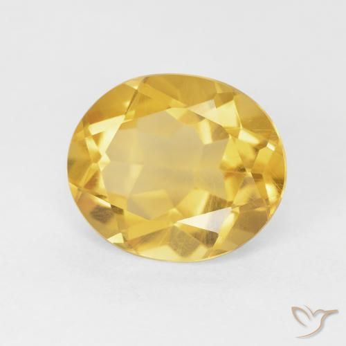 4.37 ct Golden Citrine Stone, Natural Citrine in Oval Facet Shape for Sale