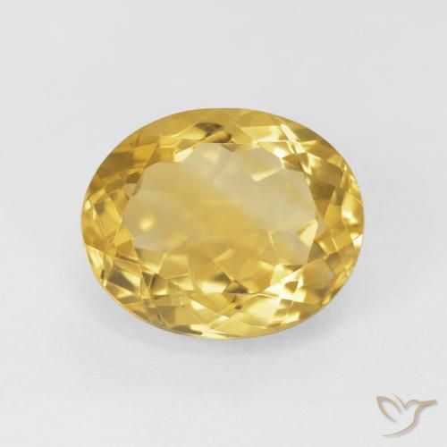 4.77ct Natural Medium Golden Citrine, Oval, VVS-VS