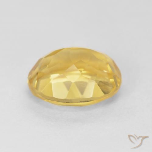 Citrine Gemstone in 12 x 10 mm (calibrated) Size for Sale, Citrine Stone in Medium Golden Color