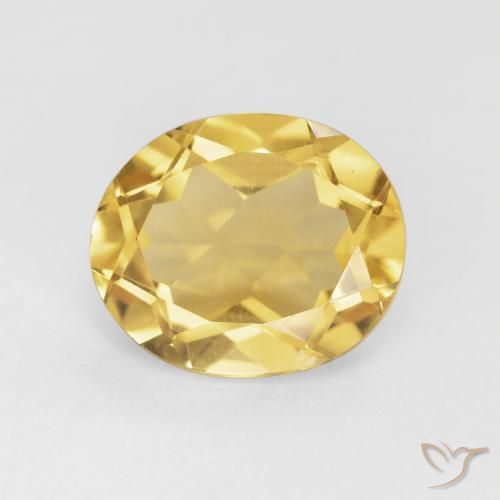 4.26ct Natural Golden Orange Citrine, Oval, VVS-VS