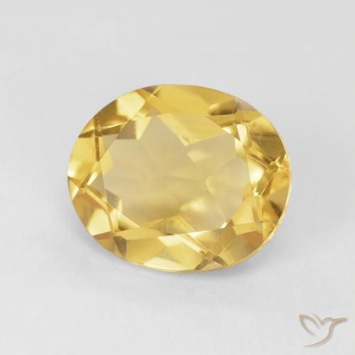 4.26 ct Golden Citrine Stone, Natural Citrine in Oval Facet Shape for Sale