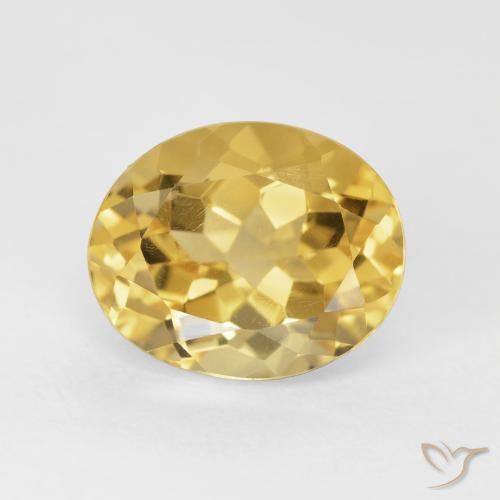 4.86ct Natural Medium Golden Citrine, Oval, VVS-VS