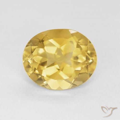 4.08ct Natural Medium Golden Citrine, Oval, VVS-VS