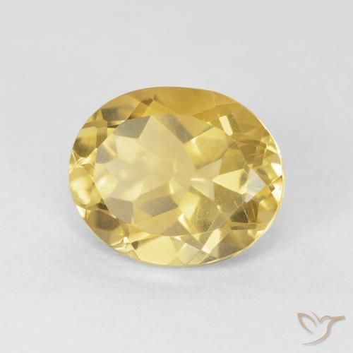 4.08 ct Golden Citrine Stone, Natural Citrine in Oval Facet Shape for Sale