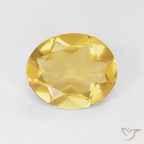 3.92ct Natural Golden Orange Citrine, Oval, VVS-VS