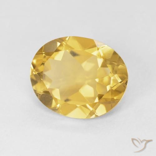 3.97 ct Golden Citrine Stone, Natural Citrine in Oval Facet Shape for Sale