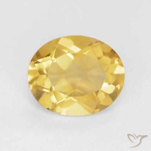 4.39ct Natural Medium Golden Citrine, Oval, VVS-VS