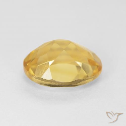 Citrine Gemstone in 12 x 10 mm (calibrated) Size for Sale, Citrine Stone in Medium Golden Color