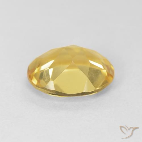Citrine Gemstone in 12 x 10 mm (calibrated) Size for Sale, Citrine Stone in Golden Color