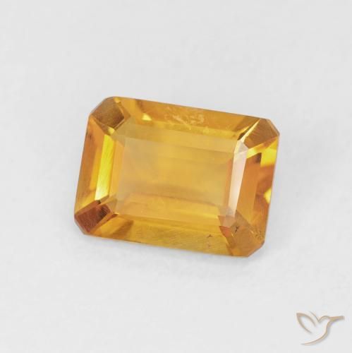 1.16 ct Golden Citrine Stone, Natural Citrine in Octagon Step Cut Shape for Sale