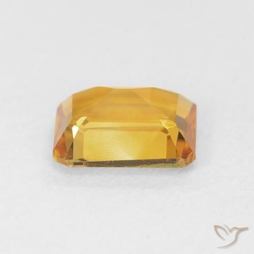 Citrine Gemstone in 8 x 6 mm (calibrated) Size for Sale, Citrine Stone in Medium Orange-Gold Color