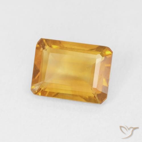 1.15 ct Golden Citrine Stone, Natural Citrine in Octagon Step Cut Shape for Sale