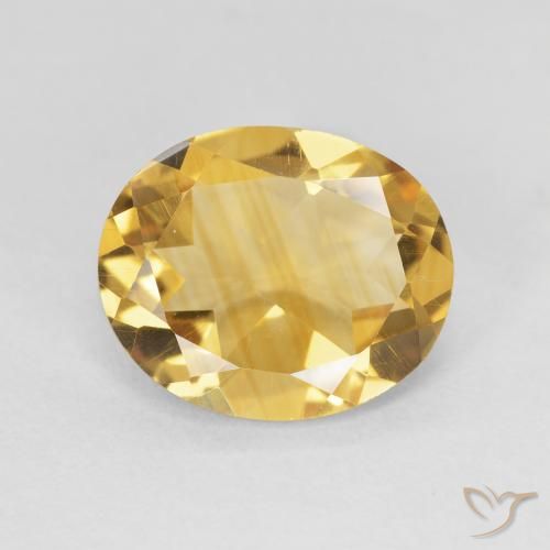 3.89ct Natural Deep Gold Citrine, Oval, VVS-VS, Photo A
