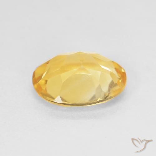 Citrine Gemstone in 11.5 x 9.6 mm Size for Sale, Citrine Stone in Golden Orange Color