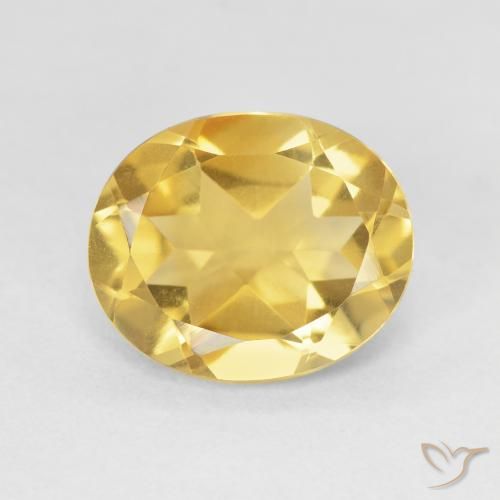 4.13ct Natural Medium Golden Citrine, Oval, VVS-VS