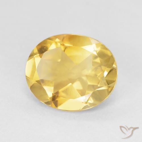 4.13 ct Golden Citrine Stone, Natural Citrine in Oval Facet Shape for Sale