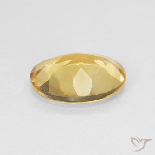 Citrine Gemstone in 12 x 10 mm (calibrated) Size for Sale, Citrine Stone in Medium Light Orange-Gold Color