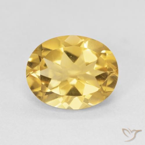 3.63ct Natural Deep Gold Citrine, Oval, VVS-VS