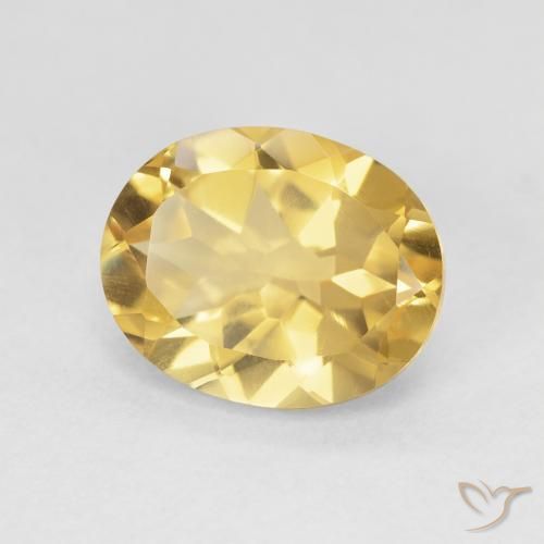 3.63 ct Golden Citrine Stone, Natural Citrine in Oval Facet Shape for Sale