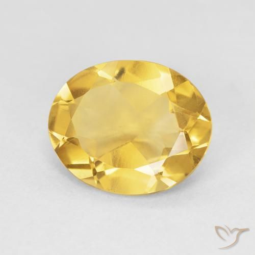 3.61 ct Golden Citrine Stone, Natural Citrine in Oval Facet Shape for Sale