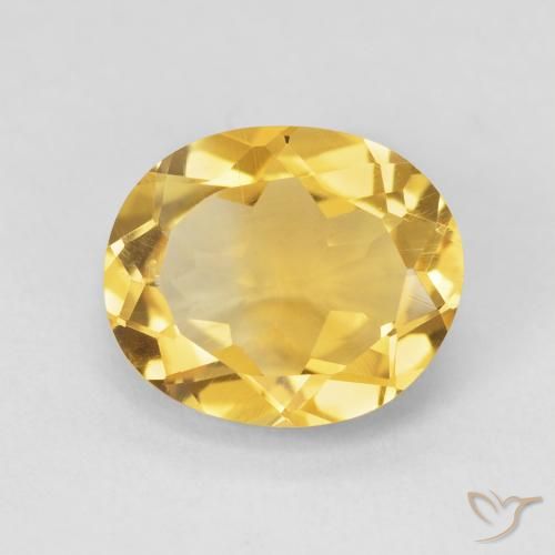 4.44ct Natural Golden Citrine, Oval, VVS-VS