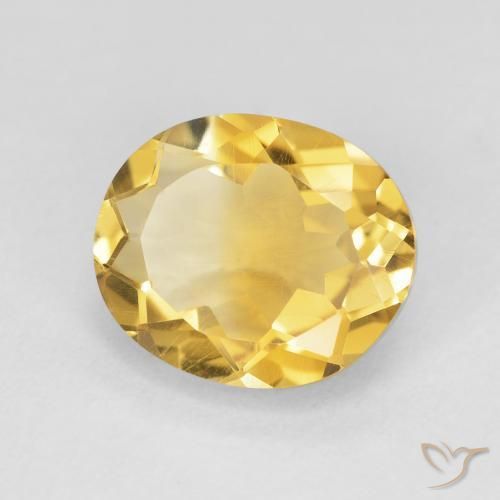 4.44 ct Golden Citrine Stone, Natural Citrine in Oval Facet Shape for Sale