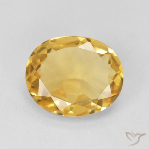 3.98ct Natural Medium Gold Citrine, Oval, VVS-VS