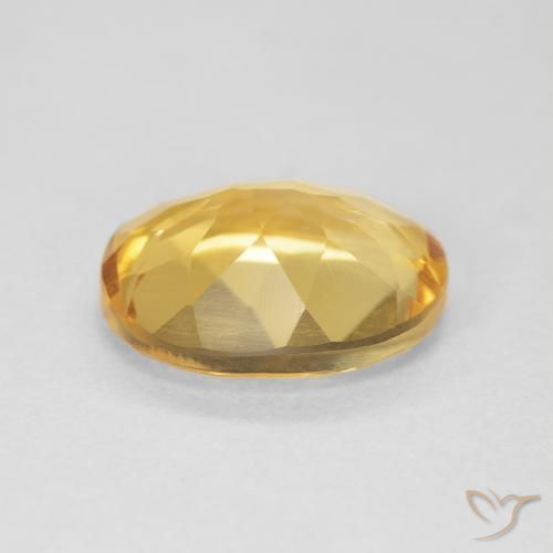 Citrine Gemstone in 12 x 10 mm (calibrated) Size for Sale, Citrine Stone in Medium Gold Color