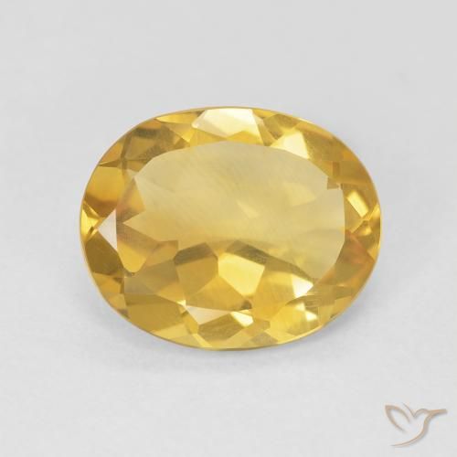 3.34ct Natural Golden Orange Citrine, Oval, VVS-VS