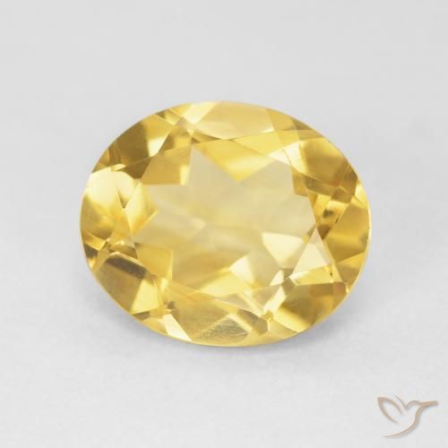 4.23 ct Golden Citrine Stone, Natural Citrine in Oval Facet Shape for Sale