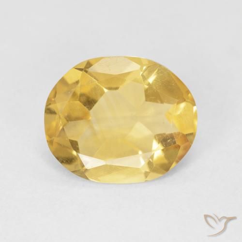 2.96ct Natural Medium Golden Citrine, Oval, VVS-VS