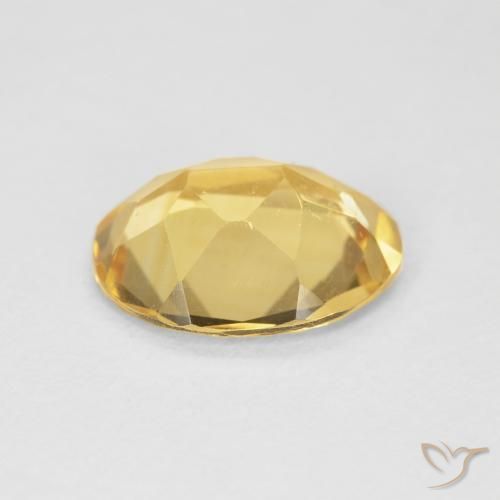 Citrine Gemstone in 11.4 x 9.5 mm Size for Sale, Citrine Stone in Medium Golden Color
