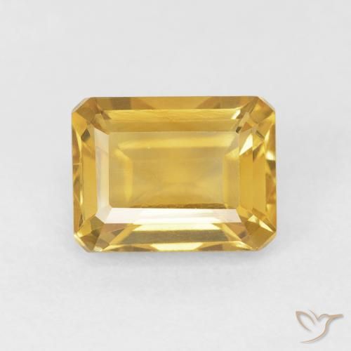 1.75ct Natural Golden Citrine, Emerald Cut, VVS