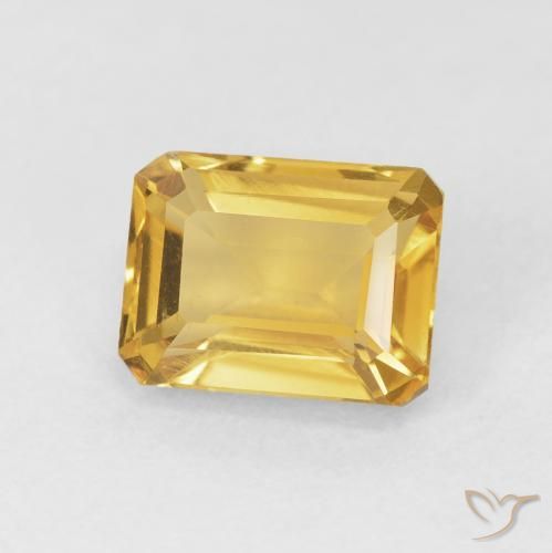 1.78 ct Golden Citrine Stone, Natural Citrine in Octagon Step Cut Shape for Sale