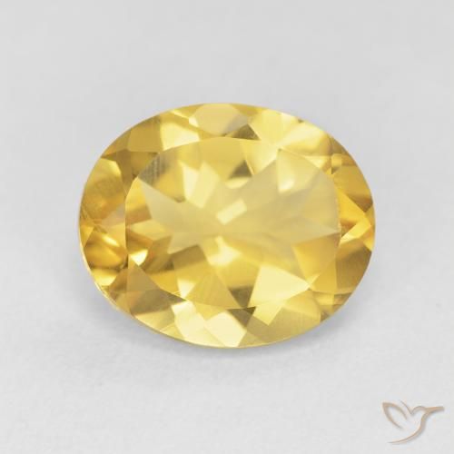 4.19ct Natural Medium Golden Citrine, Oval, VVS-VS
