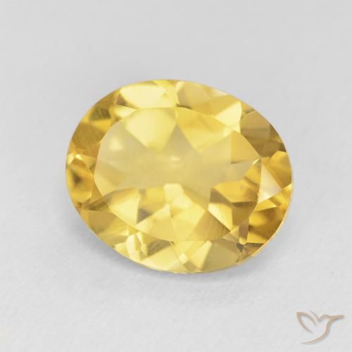 4.19 ct Golden Citrine Stone, Natural Citrine in Oval Facet Shape for Sale