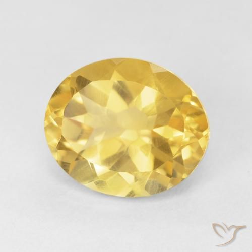 4.72 ct Golden Citrine Stone, Natural Citrine in Oval Facet Shape for Sale