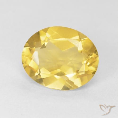 3.91 ct Golden Citrine Stone, Natural Citrine in Oval Facet Shape for Sale