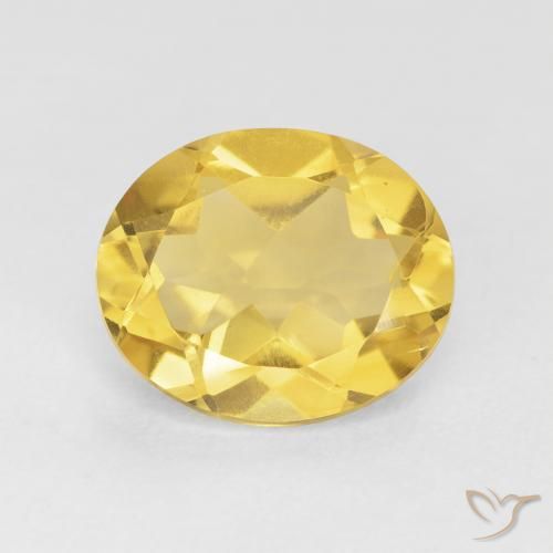 4.06ct Natural Medium Golden Citrine, Oval, VVS-VS