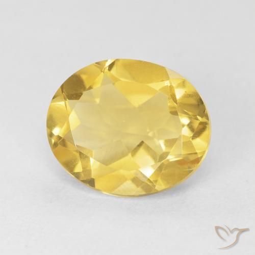 4.06 ct Golden Citrine Stone, Natural Citrine in Oval Facet Shape for Sale