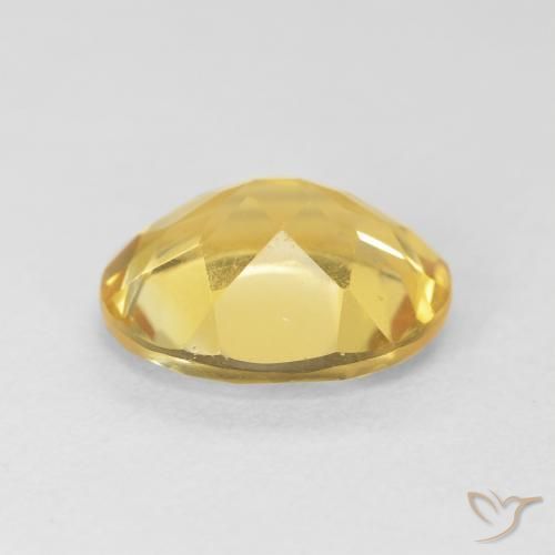 Citrine Gemstone in 12 x 10 mm (calibrated) Size for Sale, Citrine Stone in Medium Golden Color