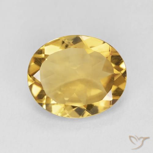 3.76ct Natural Golden Citrine, Oval, VVS-VS