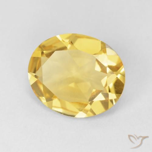 3.71 ct Golden Citrine Stone, Natural Citrine in Oval Facet Shape for Sale