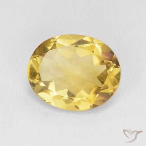 3.87 ct Golden Citrine Stone, Natural Citrine in Oval Facet Shape for Sale