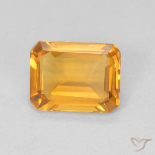1.07 ct Golden Citrine Stone, Natural Citrine in Octagon Step Cut Shape for Sale