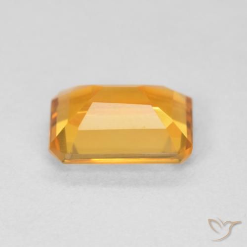 Citrine Gemstone in 7.4 x 5.7 mm Size for Sale, Citrine Stone in Orange-Gold Color