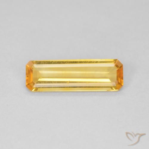 0.99ct Natural Golden Citrine, Emerald Cut, VVS-VS