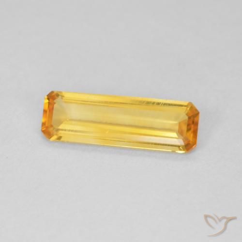 0.99 ct Golden Citrine Stone, Natural Citrine in Octagon Step Cut Shape for Sale