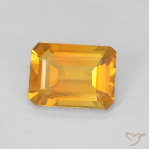 1.13 ct Golden Citrine Stone, Natural Citrine in Octagon Step Cut Shape for Sale