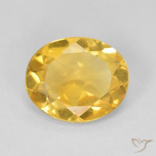 3.39ct Natural Bright Gold Citrine, Oval, VVS